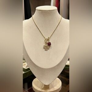 14k Gold Filled Zipperpull pendant toggle Necklace